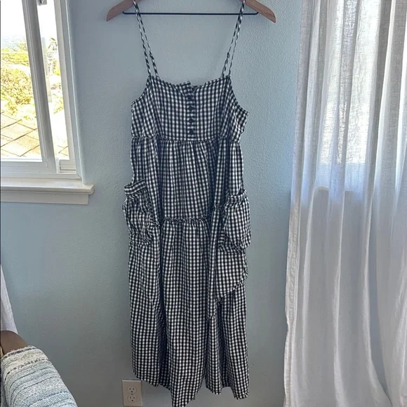 Urban Outfitters | Dresses | Urban Outfitters Black And White Checkered  Midi Dress | Poshmark